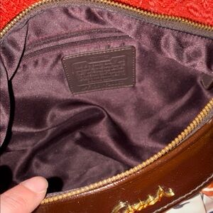 Coach Rich Brown Leather Shoulder Bag